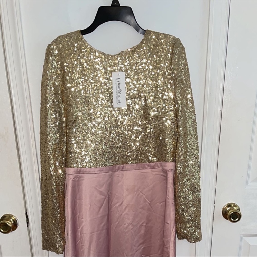 Nwt gold sparkly stain dress